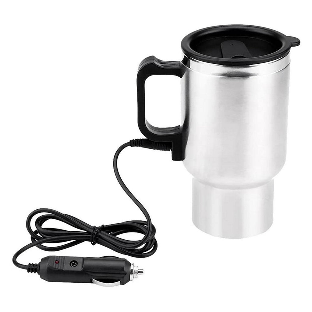 500ML 12V Car Electric Heating Cup USB Heating Cup Water Bottle Drink Mug Heater Traveling Cup with USB Heater Car Gadgets