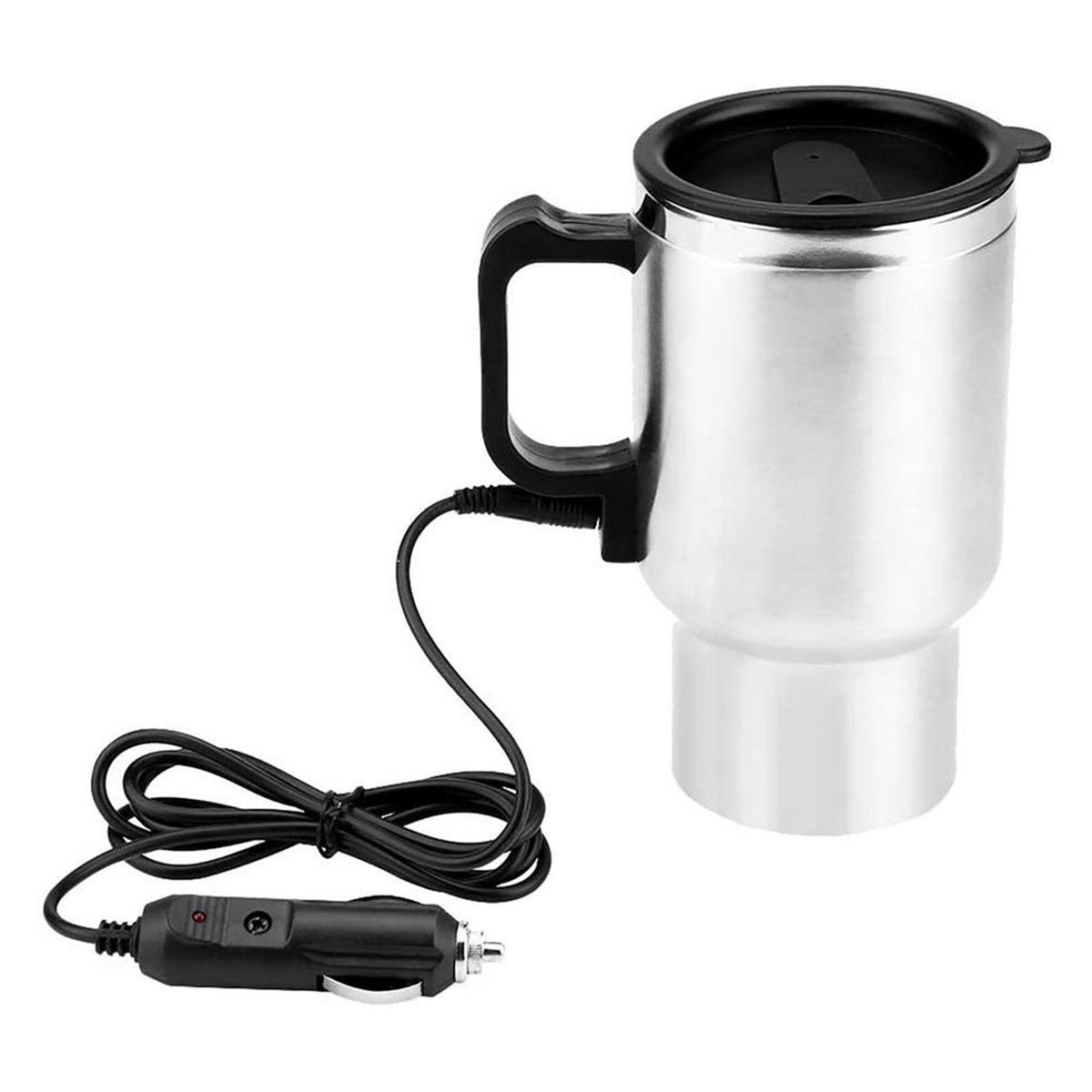 500ML 12V Car Electric Heating Cup USB Heating Cup Water Bottle Drink Mug Heater Traveling Cup with USB Heater Car Gadgets