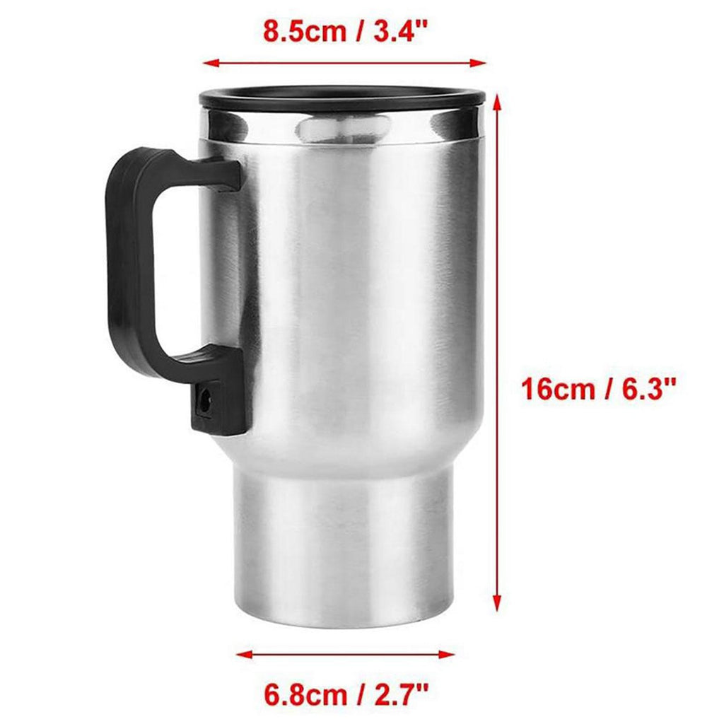 500ML 12V Car Electric Heating Cup USB Heating Cup Water Bottle Drink Mug Heater Traveling Cup with USB Heater Car Gadgets