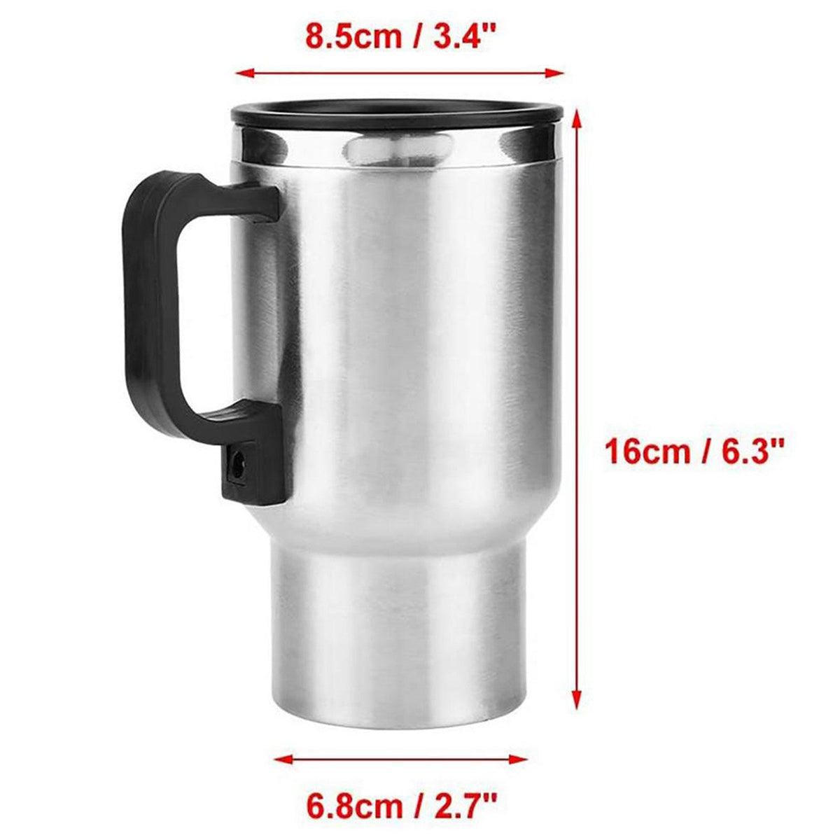 500ML 12V Car Electric Heating Cup USB Heating Cup Water Bottle Drink Mug Heater Traveling Cup with USB Heater Car Gadgets