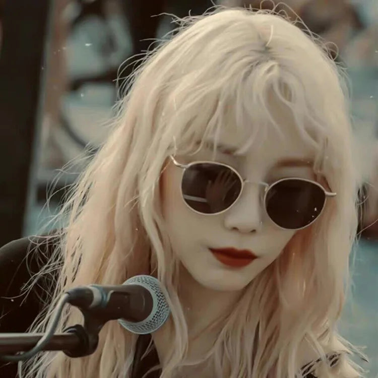 Wholesale Popular Korean Version Quality Fashion Personality Custom logo Women Shades Uv400 Simple Small Frame Round Sunglasses