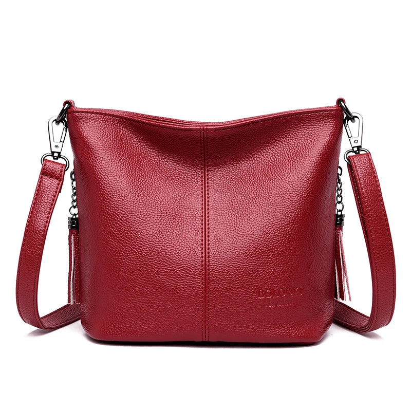 Hand Crossbody Bags For Women 2024 New Luxury Designer Handbag Leather Tassel Shoulder Bags Purses And Handbags Tote Bag Bolsa