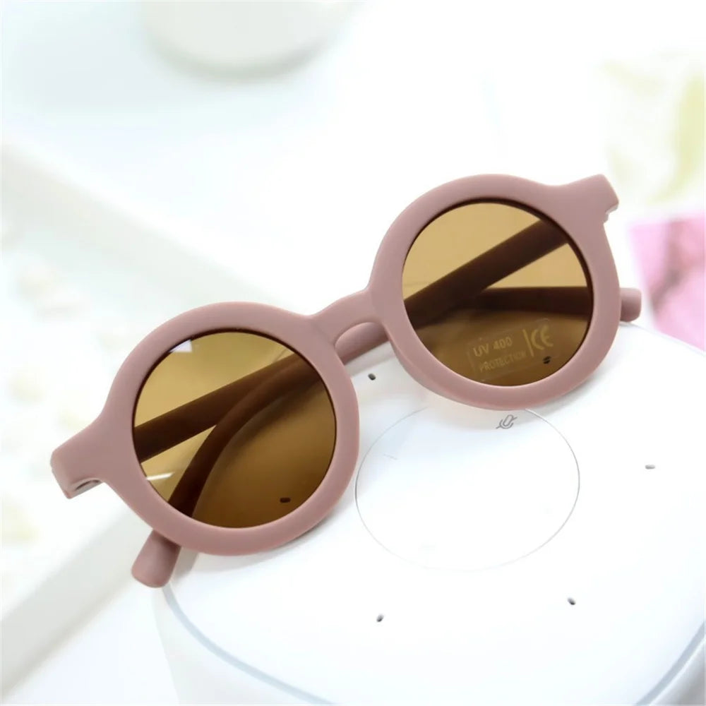 Children's Sunglasses Girl Baby Boy Cute Summer Round Frame Small Sunglasses Children's Glasses Steampunk Bee Kids Sunglasses