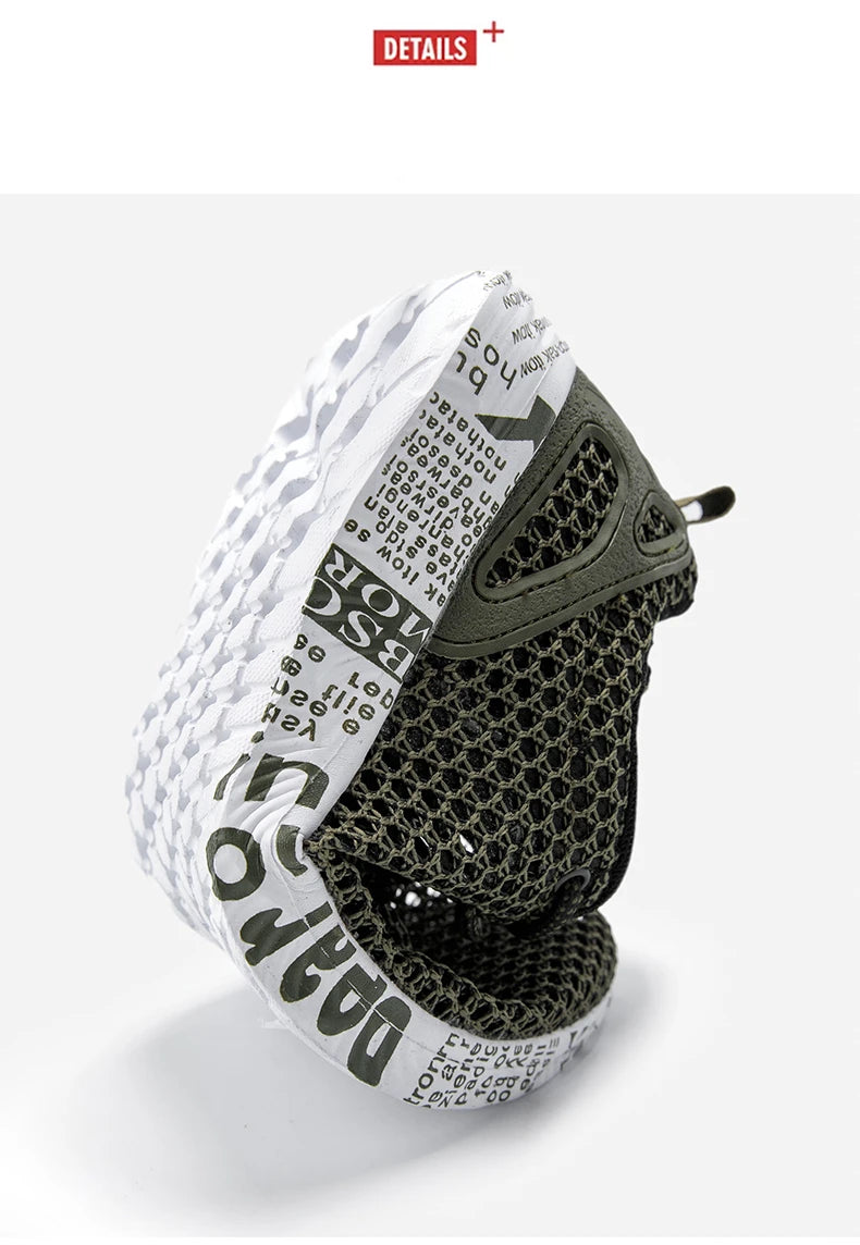 Summer Lightweight Flat Sports Shoes for Men's Outdoor New Style Mesh Casual Men's Shoes Breathable Upstream Shoes Large Size