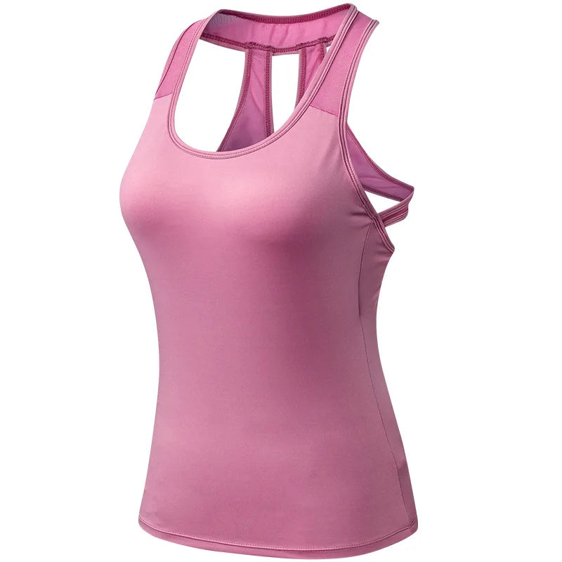 Women Yoga Vest Sexy Back Hollow Gym Sleeveless Shirt Fitness Sport Tops Quick Dry Breathable Pilate Running Singlet Custom Logo