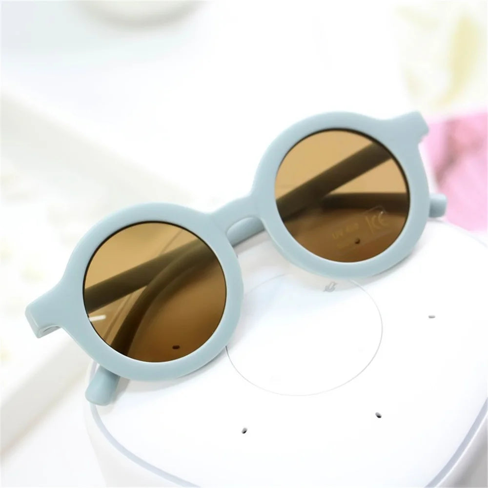 Children's Sunglasses Girl Baby Boy Cute Summer Round Frame Small Sunglasses Children's Glasses Steampunk Bee Kids Sunglasses