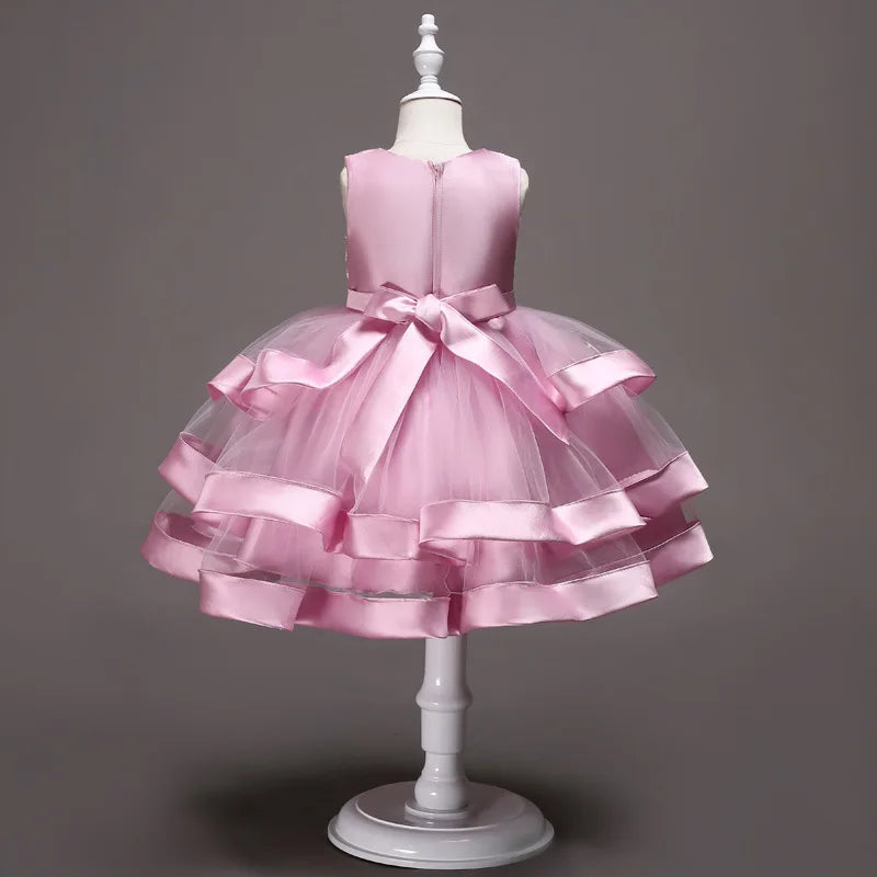 Children Clothing New Years Christmas Dress Vestidos Costume New Baby Girls Flower Wedding Party Dresses Bebes Fille Vestodos