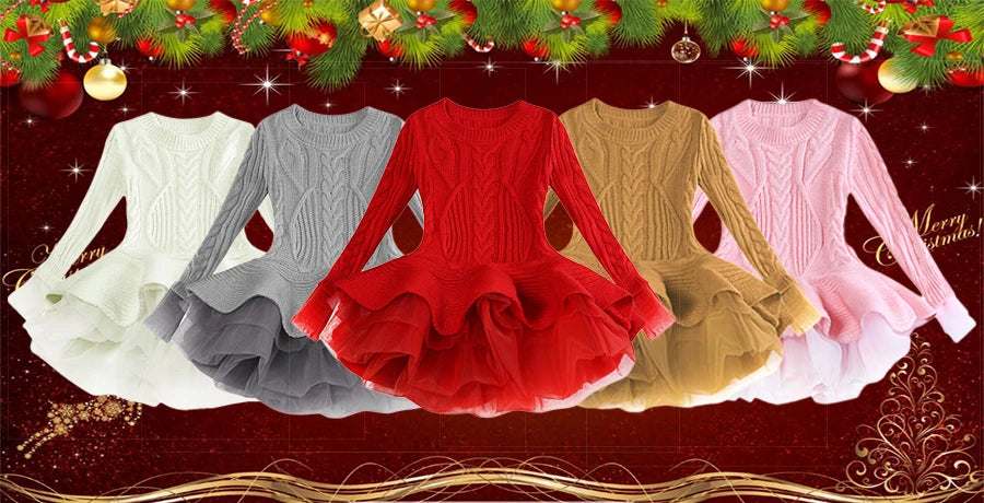 Children Clothing New Years Christmas Dress Vestidos Costume New Baby Girls Flower Wedding Party Dresses Bebes Fille Vestodos