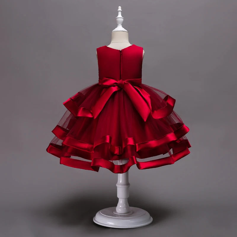 Children Clothing New Years Christmas Dress Vestidos Costume New Baby Girls Flower Wedding Party Dresses Bebes Fille Vestodos