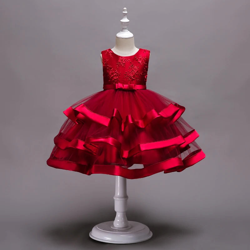 Children Clothing New Years Christmas Dress Vestidos Costume New Baby Girls Flower Wedding Party Dresses Bebes Fille Vestodos