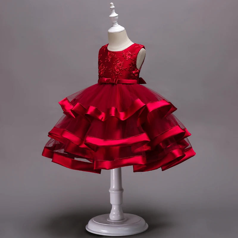 Children Clothing New Years Christmas Dress Vestidos Costume New Baby Girls Flower Wedding Party Dresses Bebes Fille Vestodos