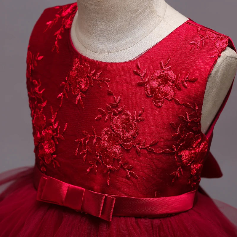 Children Clothing New Years Christmas Dress Vestidos Costume New Baby Girls Flower Wedding Party Dresses Bebes Fille Vestodos