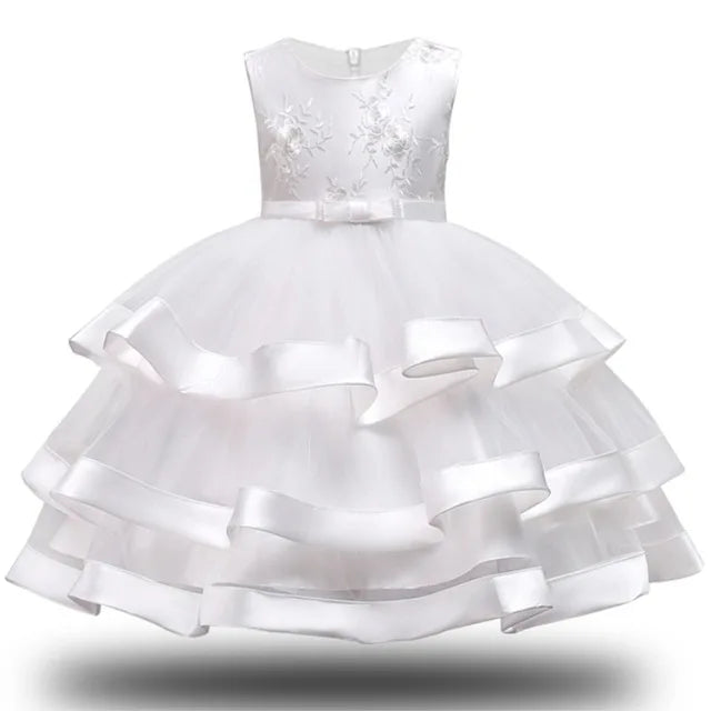 Children Clothing New Years Christmas Dress Vestidos Costume New Baby Girls Flower Wedding Party Dresses Bebes Fille Vestodos