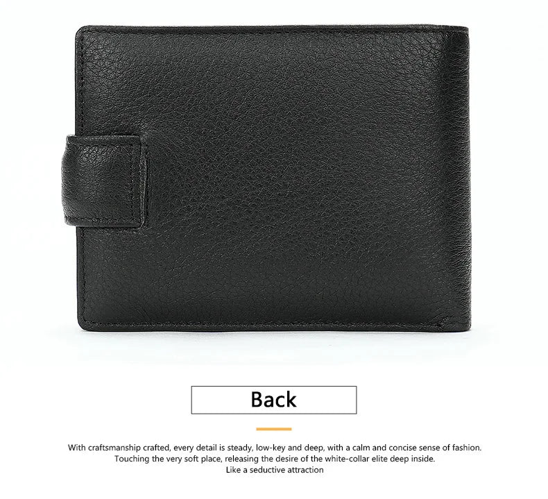 New Men Wallets Leather Card Holder High Quality Hasp Male Purses Long Genuine Leather Vintage Men Wallet Money Clips
