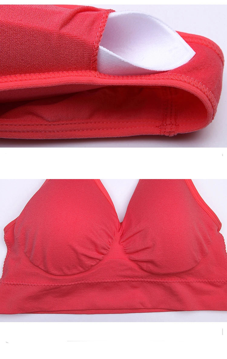 Women Sport Yoga Bra Running Vest Gym Workout Underwear Padded Crop Tops Female Sportswear Brassiere Push Up Fitness Bras