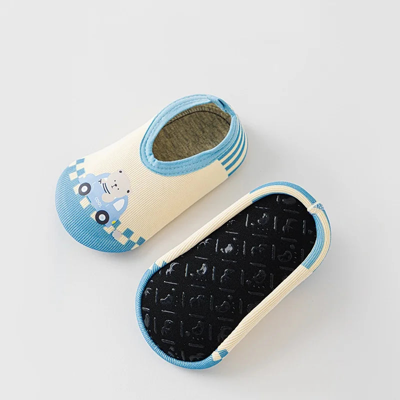 Children's Non-slip Soft Sole Floor Shoes Cartoon Toddler Shoes Socks For Boys Girls Kids Spring Summer Thin Baby First Walkers