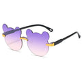 Kids Sun Sunglasses Bear Shape Cartoon Children Glasses Rimless UV400 Child Eyeglasses Outdoor Anti-Glare Girls Boys Sunglasses