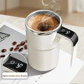 HOMEFISH Automatic Stirring Cup Rechargeable Portable Coffee Electric Stirring Stainless Steel Mixer Rotating Magnetic