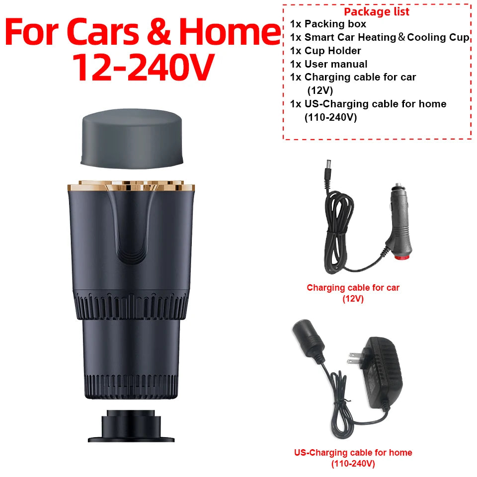 Intelligent Temperature Control Car Hot and Cold Cup Fast Cooling Heating Cup 2 in 1 Portable Smart Car Cooling Cup For Car/Home