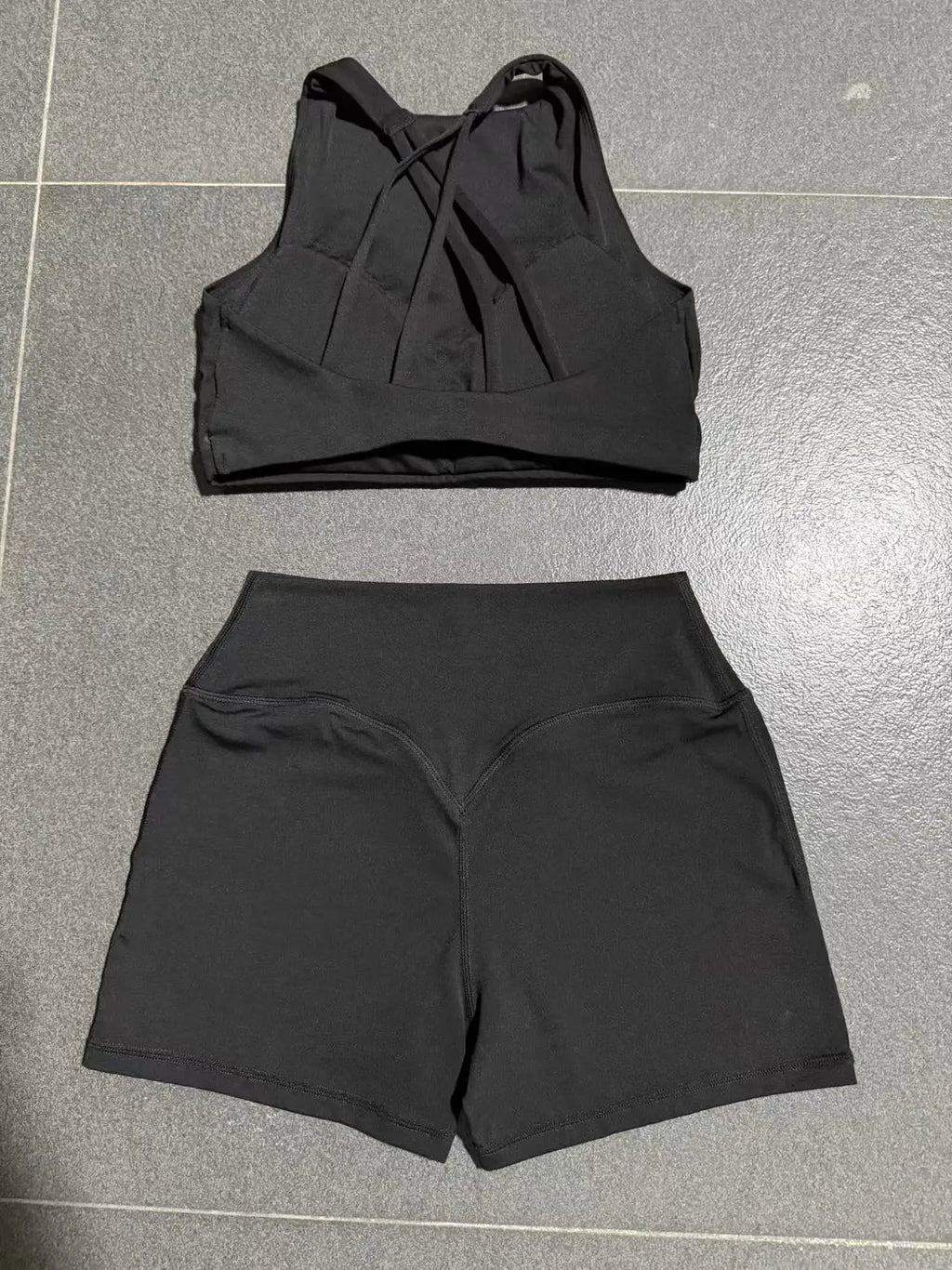 Gym Workout Clothing Detachable Chest Pad Cross Back Vest Yoga Shorts Sets Tight Quick-Dry Fitness Sports Shorts Suits for Women