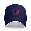 Russian USSR Soviet Union Hammer and Sickle CCCP Communist Baseball Cap Men Trucker Hat Summer Sunscreen Snapback Cap