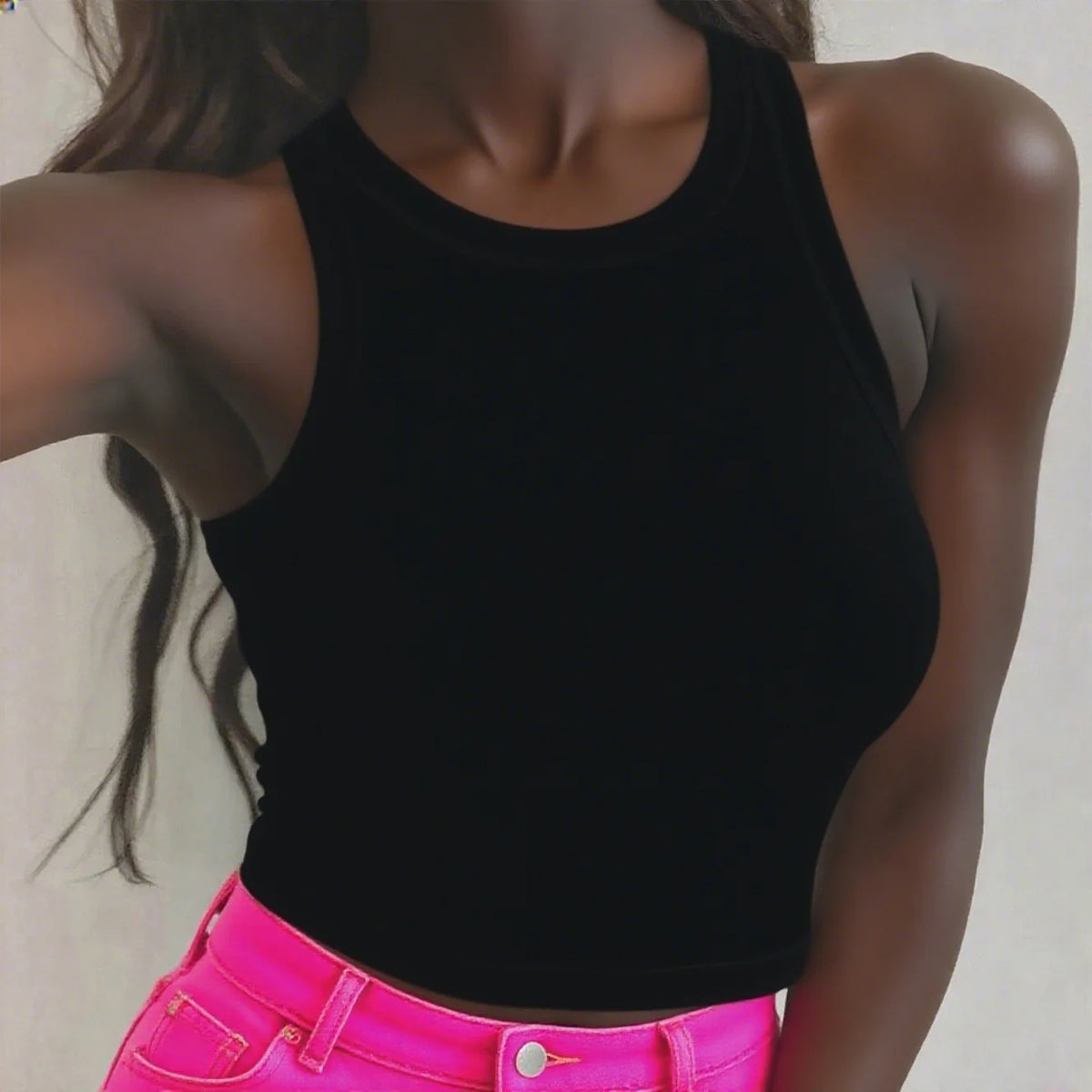 Yoga Vest Women Gym Sports Black White Crop Tops Seamless Streetwear Knit Workout BreathableTank Top Female Without Pads