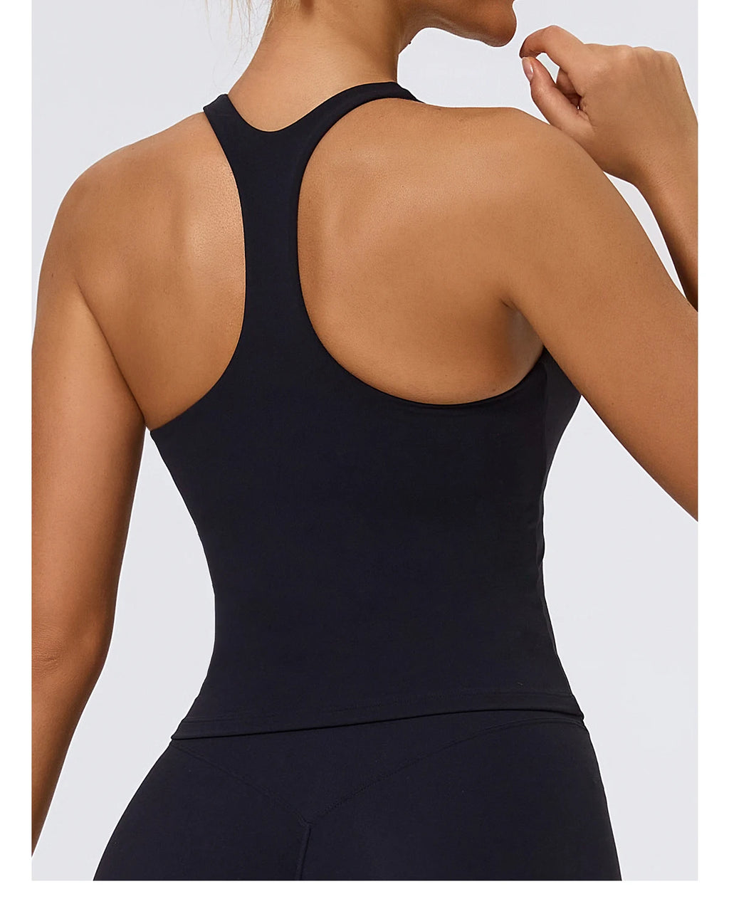 Hearuisavy Woman's Push Up Sports Vest I-Back Strap Design Gym Sportswear Breathable Quick Dry Fitness Top Running Yoga Tank Top