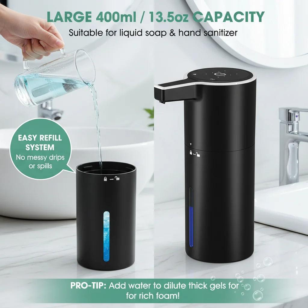 Kitchen Automatic Sensor Dish Soap Dispenser, Electric Liquid Dispenser, Household Touchless Hand Sanitizer Dispenser, Automatic