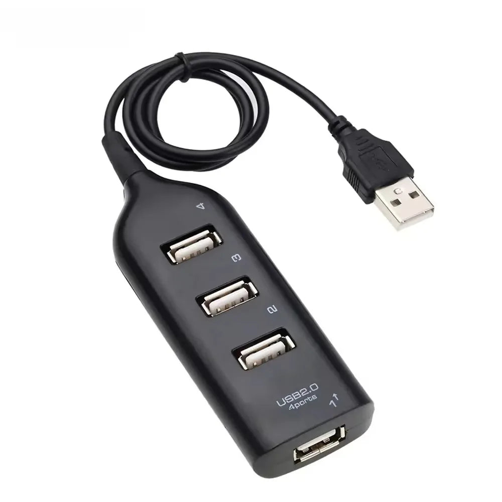 4 Port USB Hub Portable USB 2.0 Hubs Splitter  Expander High Speed Transfer OTG Adapter for Macbook Laptop Computer Accessories