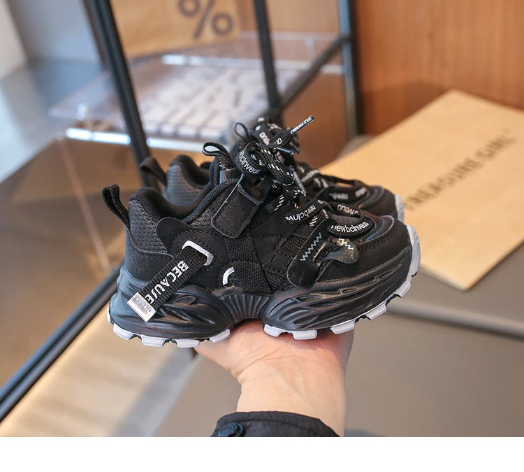 Boys Casual Shoes Girls Sneakers Anti-skid Lace-up Classic 26-37 New Trend Hot Toddlers Little Kids Fashion Sports Running Shoes