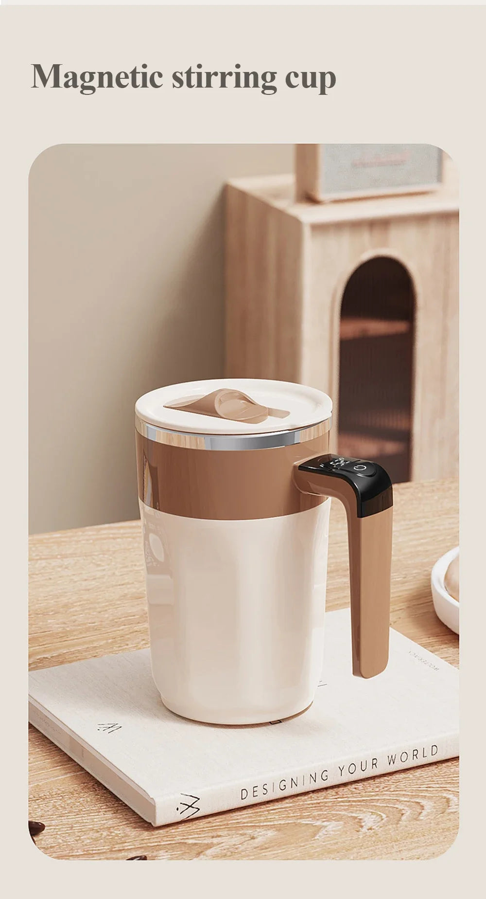 400ML Automatic Stirring Cup USB Rechargeable Electric Self Mixing Coffee Mug Stainless Steel Portable Tea Milk Drinking Cup