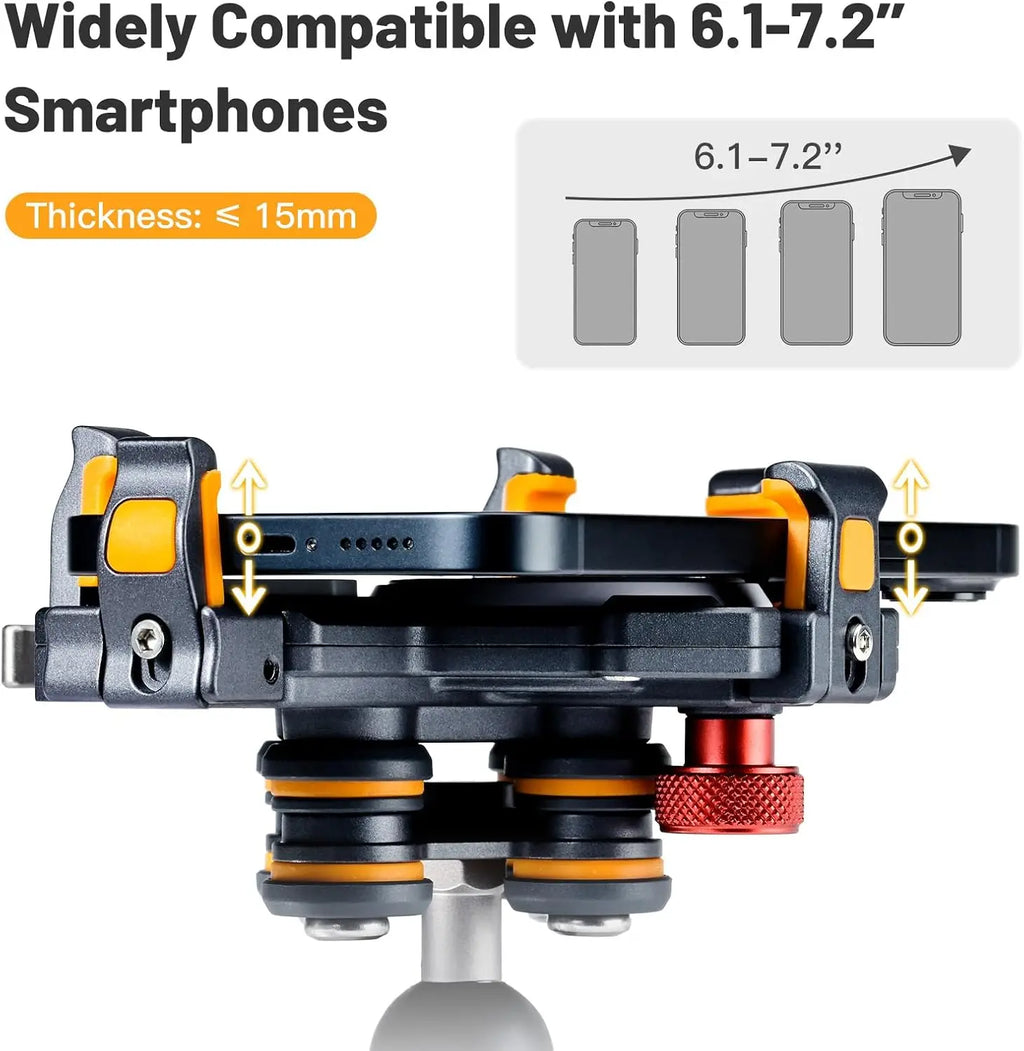 Universal Motorcycle Phone Holder Alloy Anti-Shake 360° Adjustable Motos Bike Navigation Bracket Metal Motorcycles Accessory
