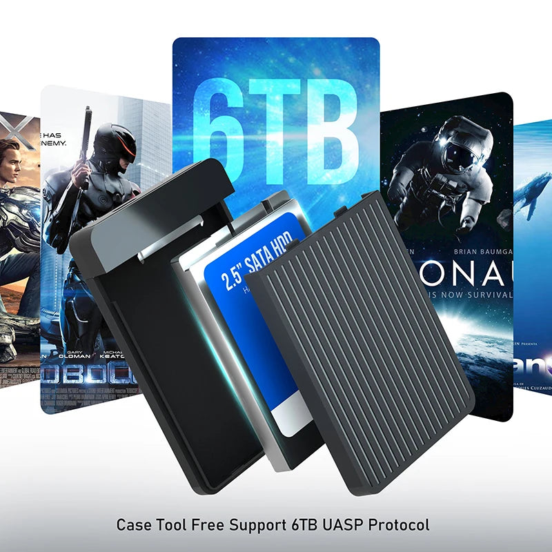 NEW HDD Case External Enclosure for 2.5" SATA SSD HDD Hard Disk Drive SATA to USB 3.0 Case HD Micro to USB Cable For PC Notebook