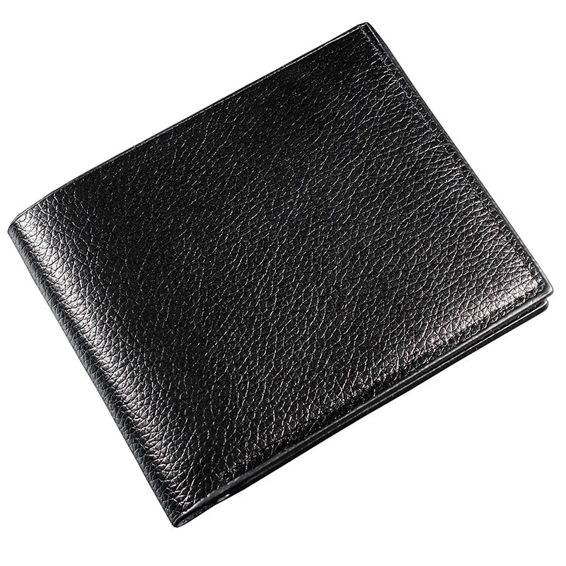 Men's Wallet Genuine Leather Men Wallets Premium Product Real Cowhide Wallets for Man Short Black Wallets Portefeuille Homme