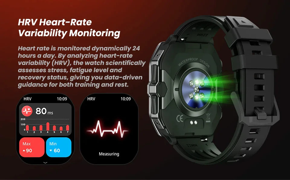 Smart Watch For Men Women Built-in GPS&Compass Barometric Altimeter ST six-axis sensor Altimeter Health Monitoring SOS Function