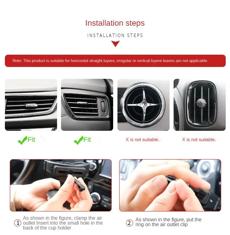 Hot selling car air outlet cup holder, multifunctional beverage cup holder for cars, cup holder
