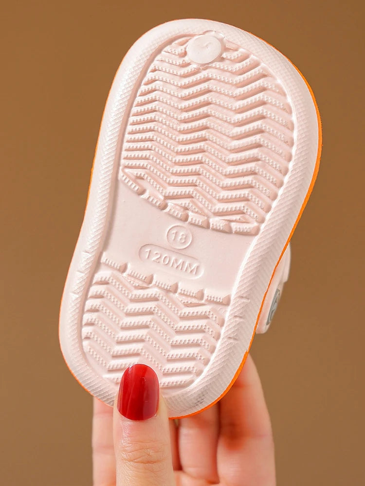 Kid Garden Shoes Sandals Summer Boys Girls Baby Baotou Sandal Infantil Soft Plastic Cute Cartoon Antiskid Casual Bathe Slippers