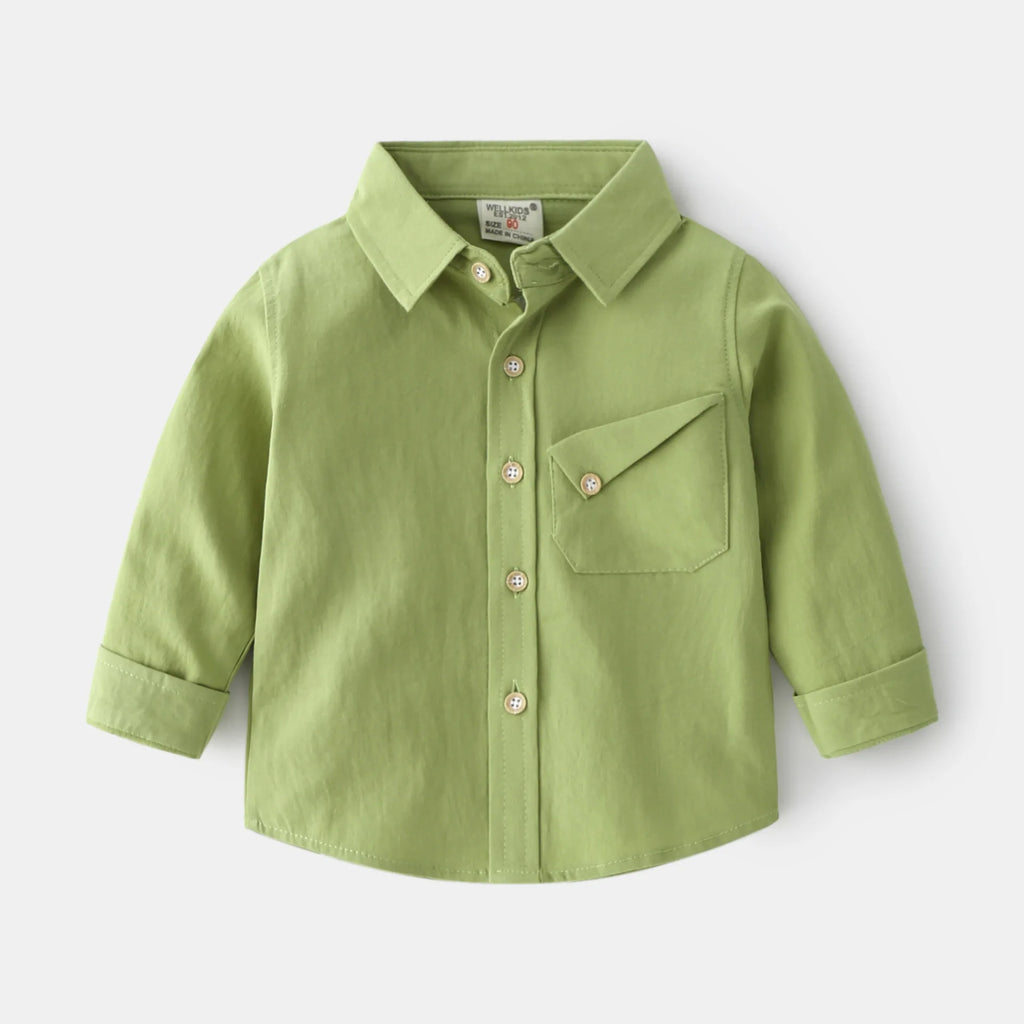 Children's Outerwear Shirt Spring and Autumn Fashion Long-sleeved Shirt Soft Casual Long-sleeved Thin Shirt