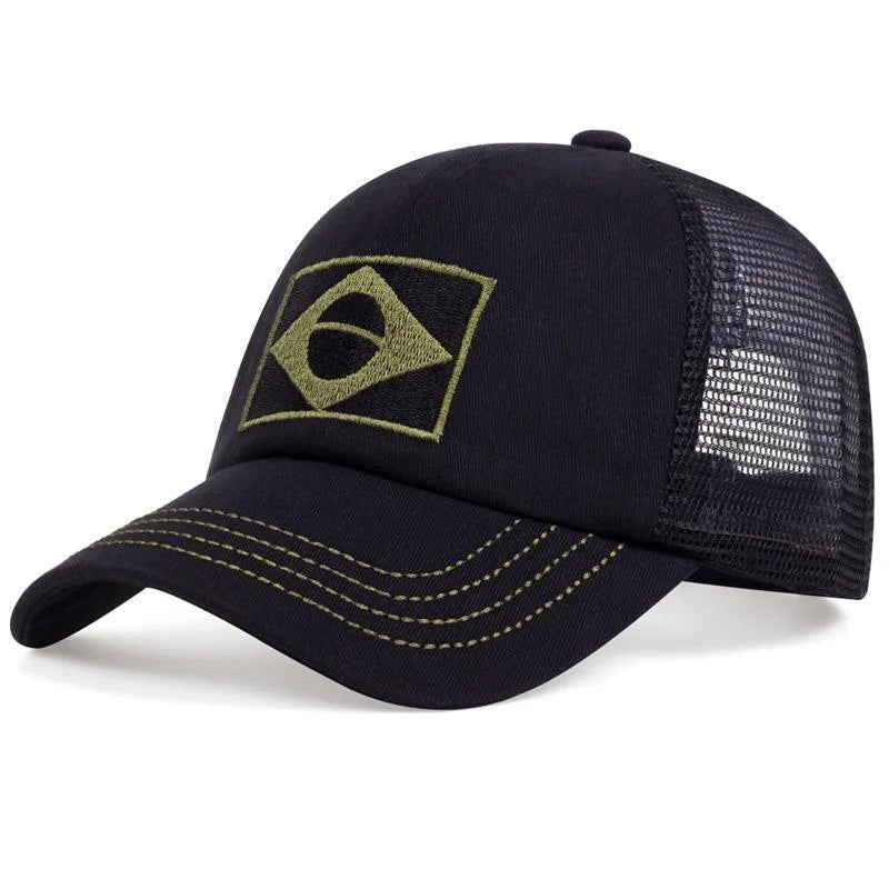 Men's Embroidered Baseball Cap Print Brazilian Flag/Casual Sports Tactical Hat Camouflage Hat Hiking Hat Fishing Hat