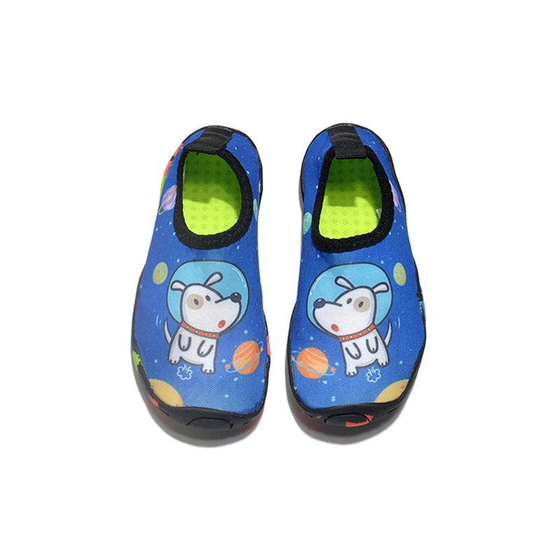 New Kids Summer Cartoon Beach Barefoot Quick-drying Water Shoes Girls Soft-soled Swim Shoes Boys Vacation Beach Shoes 22-32#