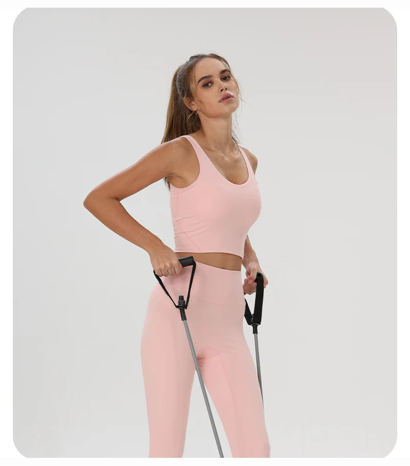 Women Yoga Vest Workout Pilates Activewear Tops Running Gym Pretty Workout Clothes Sports Bras Active Wear Female Camisole Bra
