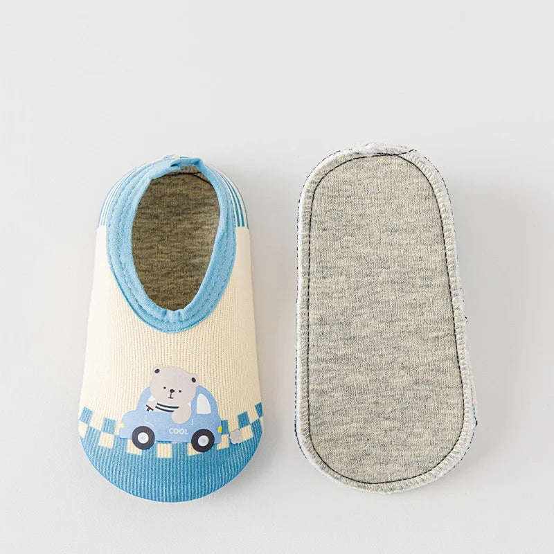 Children's Non-slip Soft Sole Floor Shoes Cartoon Toddler Shoes Socks For Boys Girls Kids Spring Summer Thin Baby First Walkers