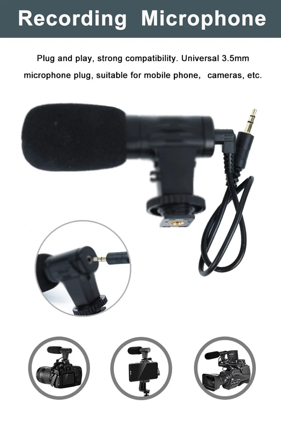 Phone Holder Photography Lighting Smartphone Video Kit Microphone LED Selfie Tripod Recording Handle Portable Stabilizer Bracket