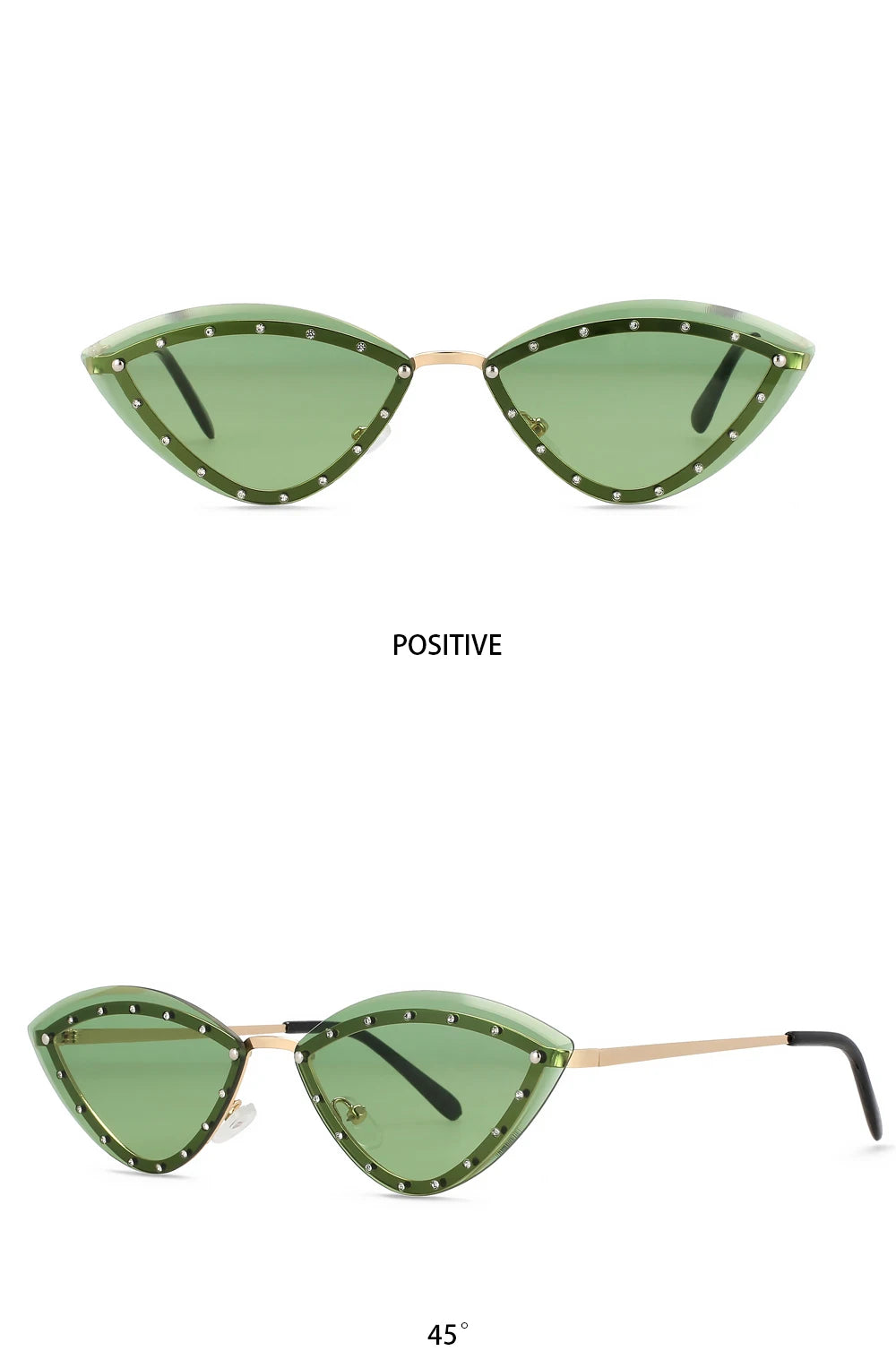 55554 Luxury Rimless Sunglasses Women Diamond  Triangular Sun Glasses Brand Designer Shades Uv400 Fashion Eyewear