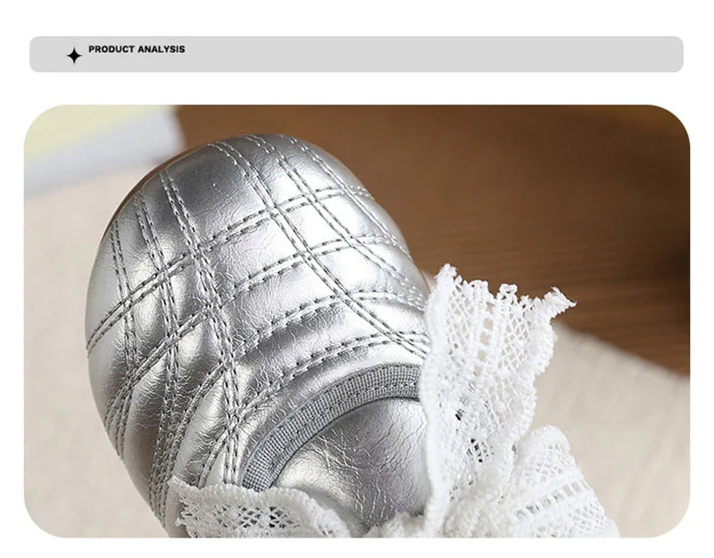 26-30 Size New Summer Kids Leather Shoes Korean Cute Lace Children Soft Soled Shoes Solid Color Thin Girls Nude Shoes