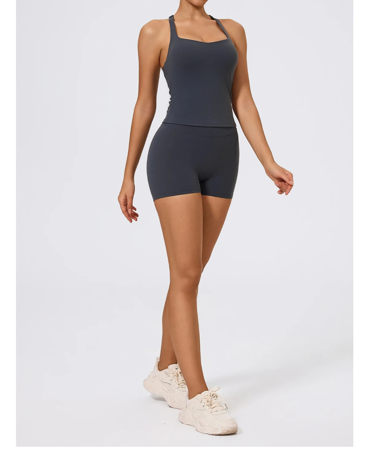 Hearuisavy Woman's Push Up Sports Vest I-Back Strap Design Gym Sportswear Breathable Quick Dry Fitness Top Running Yoga Tank Top