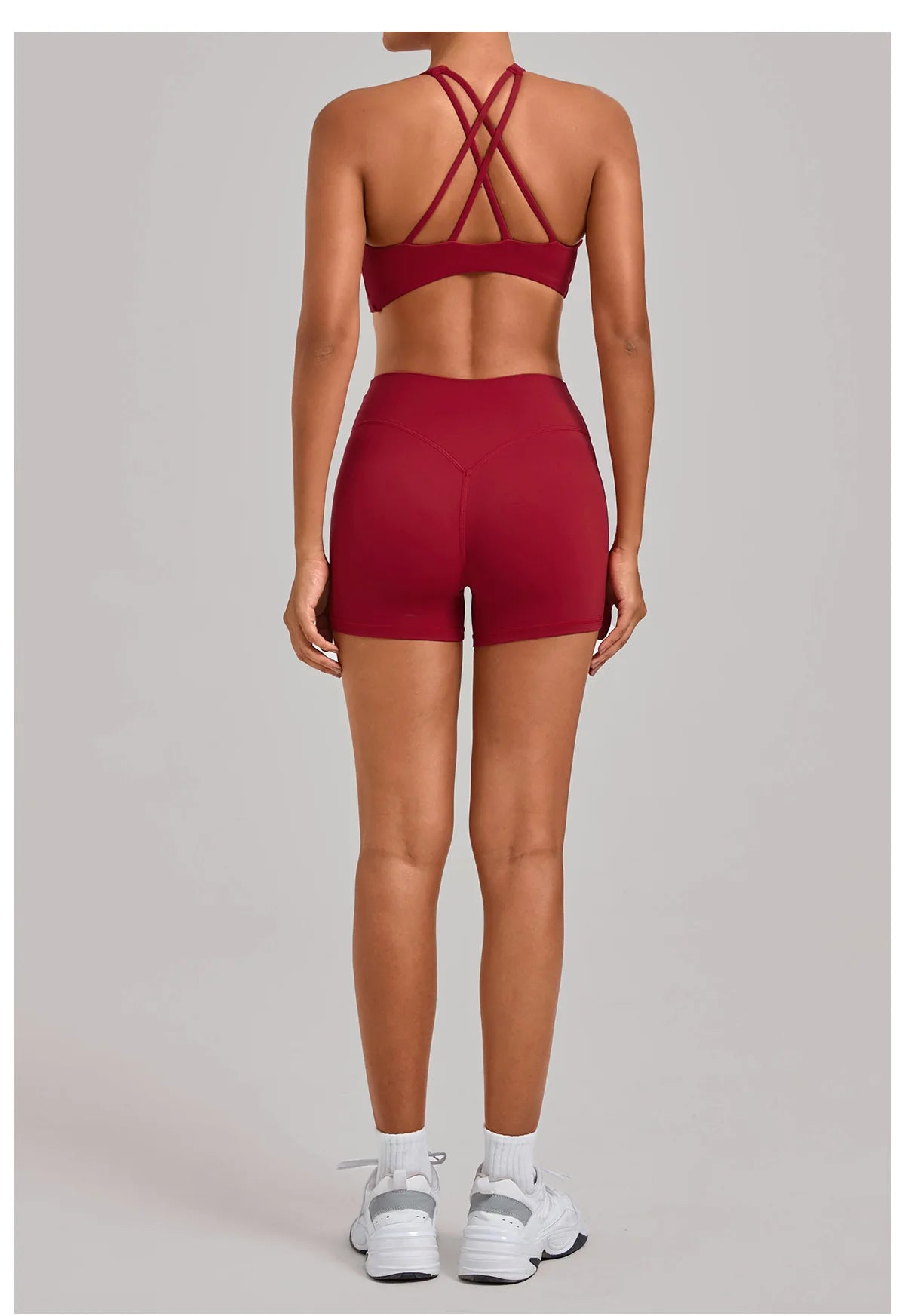 Gym Workout Clothing Detachable Chest Pad Cross Back Vest Yoga Shorts Sets Tight Quick-Dry Fitness Sports Shorts Suits for Women