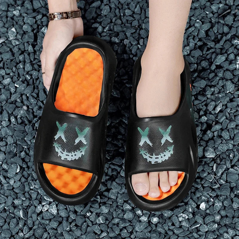 Summer Men's Massage Slippers Indoor Outdoor Sandals Beach Comfortable Soft Slides Clogs Casual Shoes Men Home Slippers