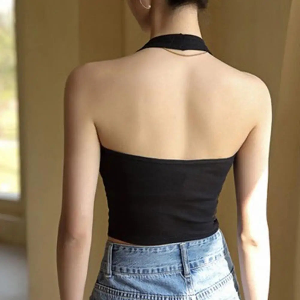 Halter Top Gym Vest Woman Backless Tank Tops Push Up Sport Bras Running Vest Workout Tops Activewear Yoga Clothing