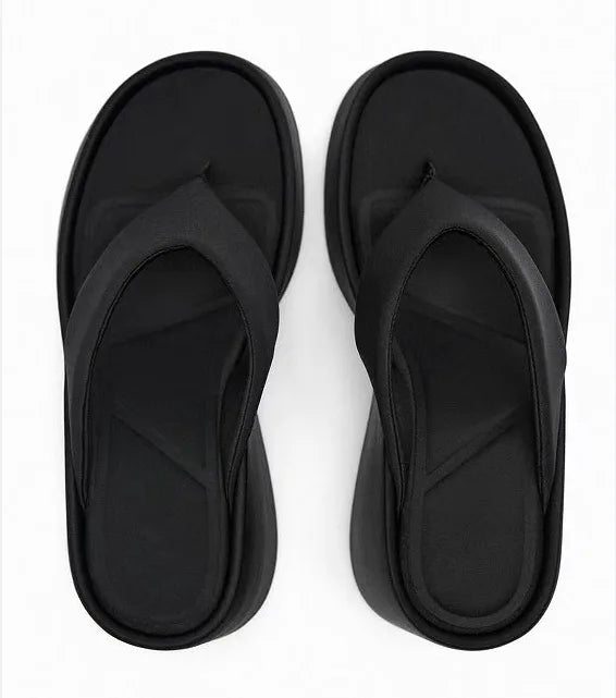 Summer Platform Women Slippers Female Outdoor Clip Toe Slip on Shoes Ladies Wedges Party Slides High Heels Sandalias Mujer